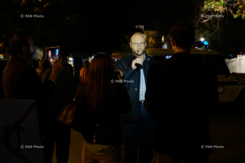Protest action after the verdict in the case Shant Harutyunyan and his friends
