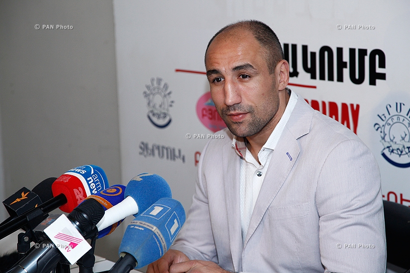 Press conference of boxer Arthur Abraham