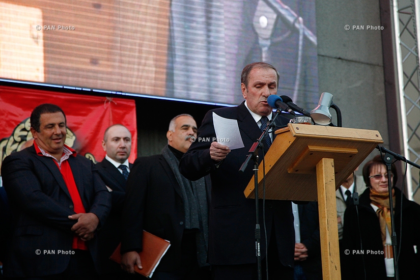 Митинг партий «Процветающая Армения» (ППА), «Армянский национальный конгресс» (АНК) и «Наследие»