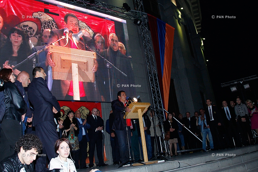 Opposition rally of Prosperous Armenia (PAP), Armenian National Congress' (ANC) and Heritage 