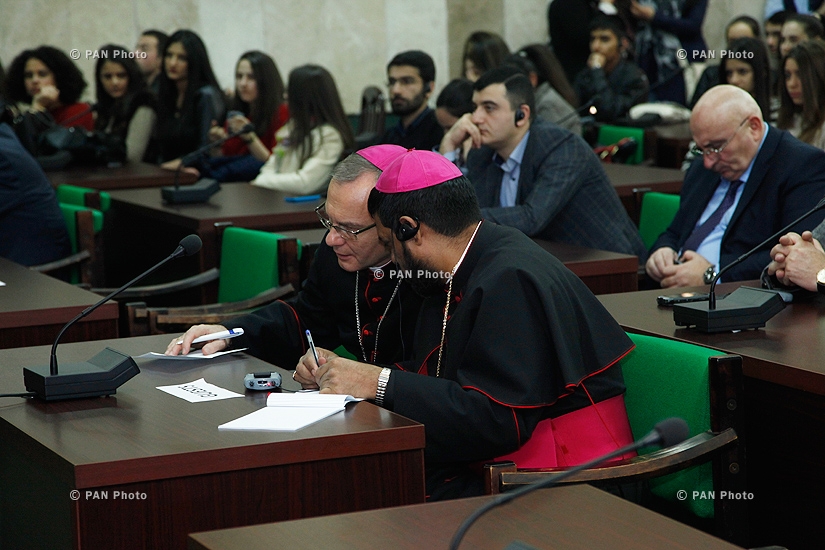 President of the Pontifical Council for Culture (Vatican) Cardinal Gianfranco Ravasi visits YSU
