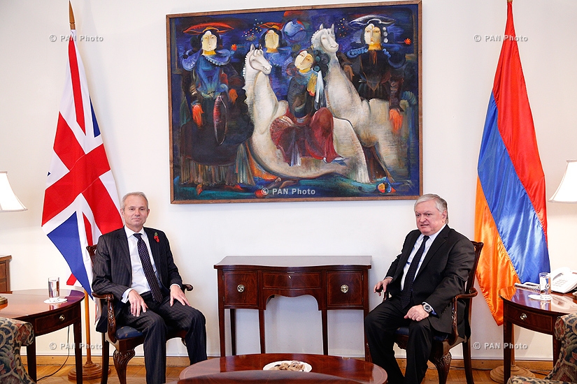 Armenian Foreign Minister Edward Nalbandyan receives UK Minister of State for Europe David Lidington