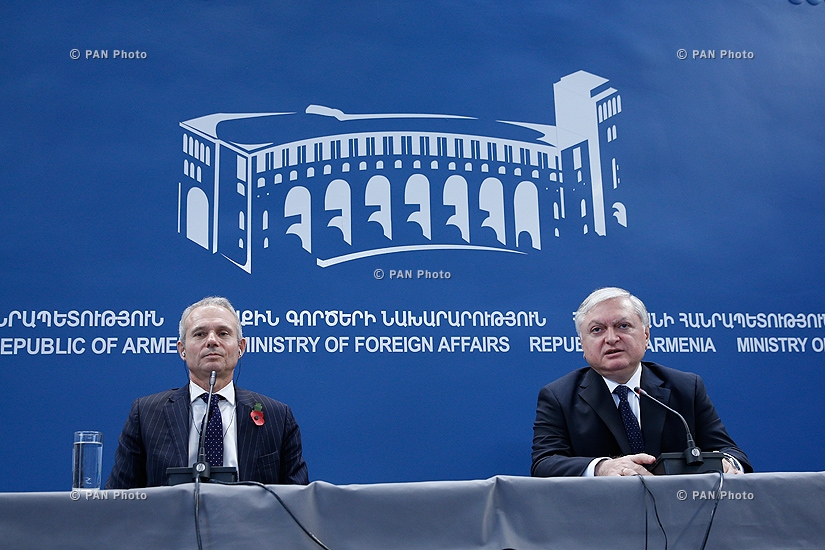 Joint press conference of Armenian Foreign Minister Edward Nalbandyan and UK Minister of State for Europe David Lidington