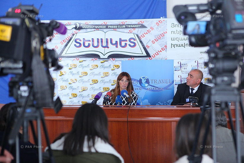 Press conference of Heritage party’s parliamentary group member Zaruhi Postanjyan