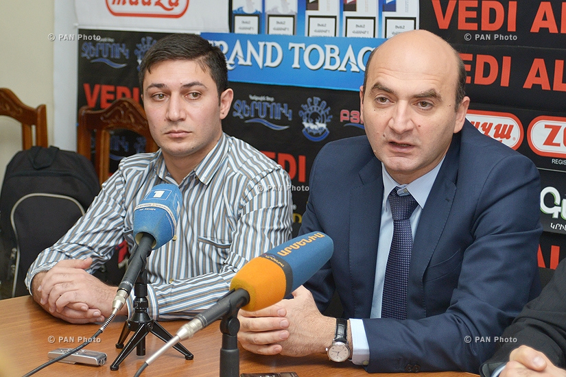 Press conference of Enterprise Incubator Foundation's director Bagrat Yengibaryan and Startup accelerator manager of Microsoft Innovation Center Armenia Artashes Vardanyan