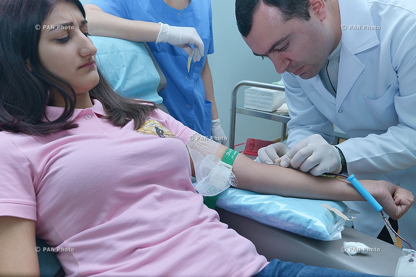 Blood donor action at Armenia's Youth Foundation