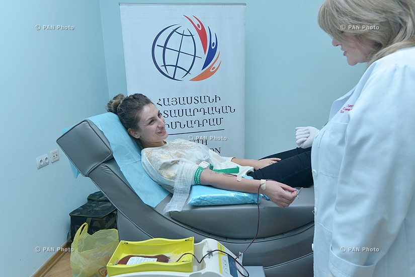 Blood donor action at Armenia's Youth Foundation