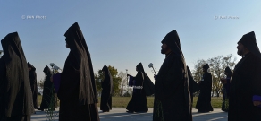 Karekin II and Aram I visit Tsitsernakaberd during the Bishops' Synod in Armenia
