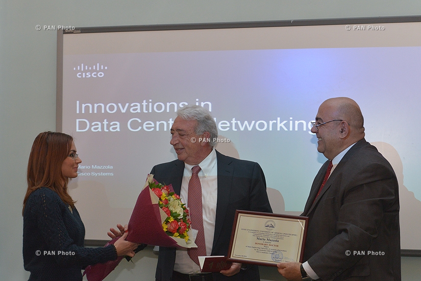 Президент по развитию Cisco Systems Марио Маццола посетил Государственный инженерный университет Армени (Политехник)