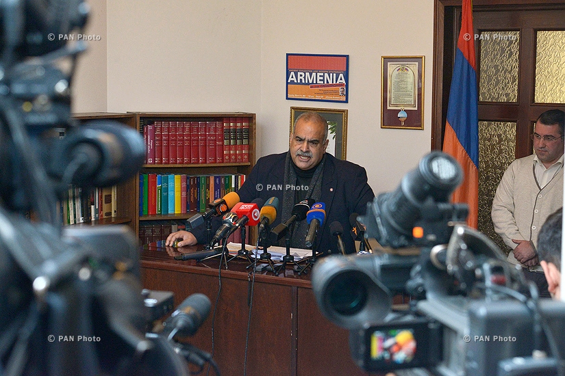 Press conference of Heritage party's leader Raffi Hovannisian