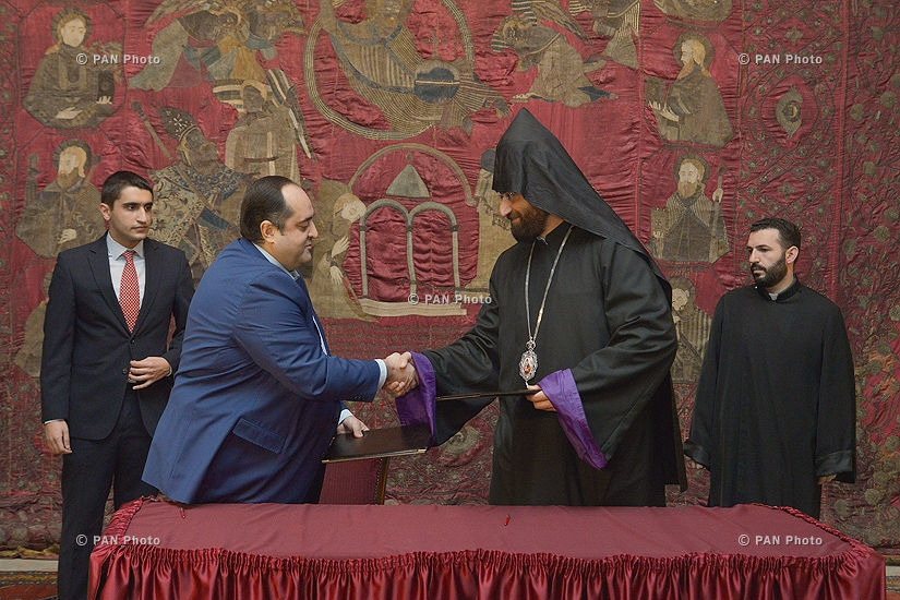 Պայմանագրի ստորագրում Արդարադատության նախարարության և Հայաստանյայց Առաքելական Սուրբ Եկեղեցու միջև