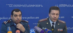 Press conference of Deputy Head of RA Police, Colonel Samvel Hovhannisyan and First Deputy Head of General Department of State Protection of RA Police, Colonel Vardan Minasyan