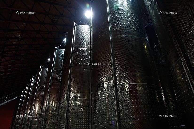 Press tour around Armenia Wine factory