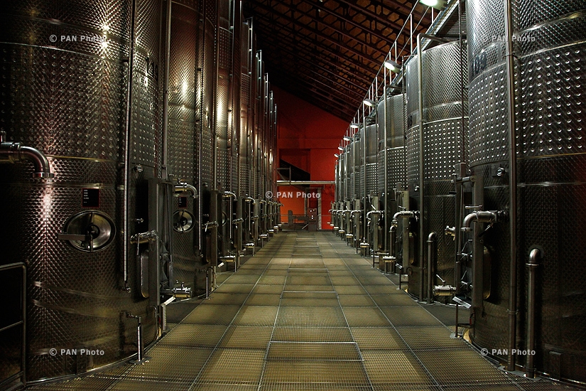 Press tour around Armenia Wine factory