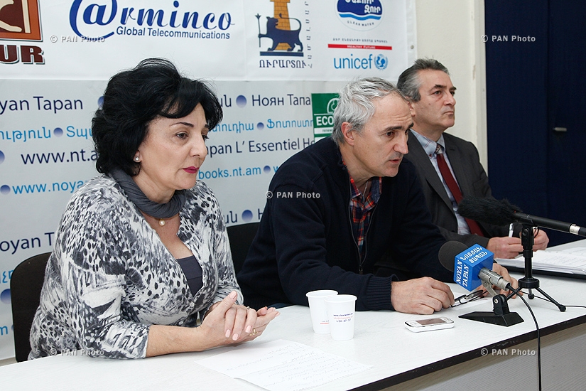 Press conference of 'Rights and Support' Foundation's members Gagik Sarukhanyan, Tigran Khzmalyan and Syuzan Simonyan