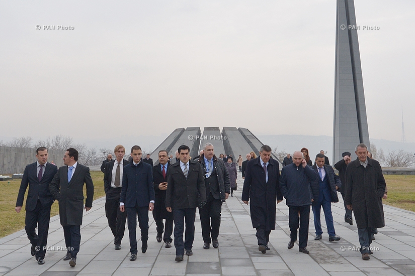 Delegation of European Jewish Parliament (EJP) visits Tsitsernakaberd memorial