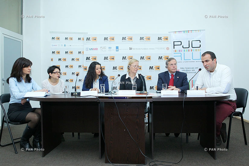 Joint press conference of “Stop Violence against Women” Coalition and U.S ambassador to Armenia John Heffern