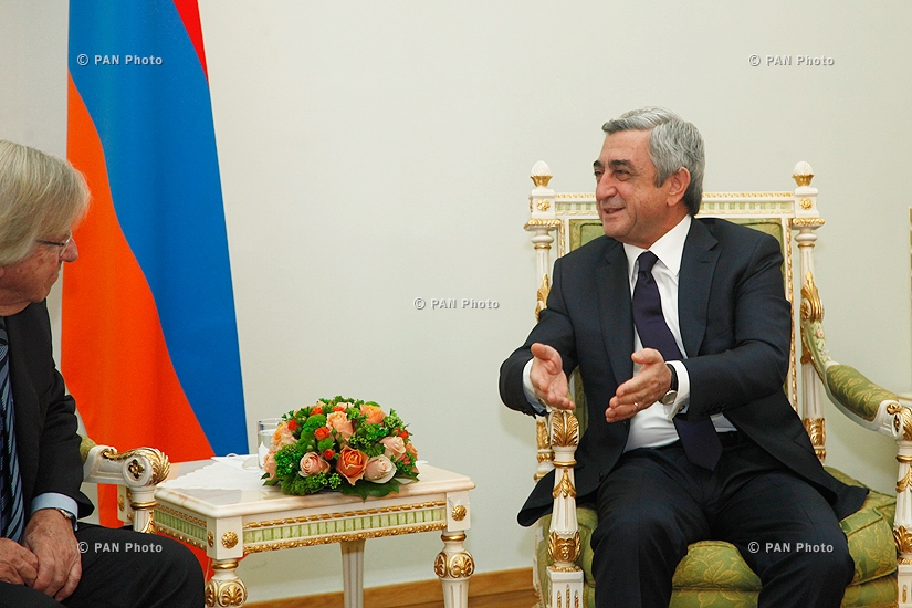 Armenian President Serzh Sargsyan receives Vice President of Uruguay, President of the Senate Danilo Astori
