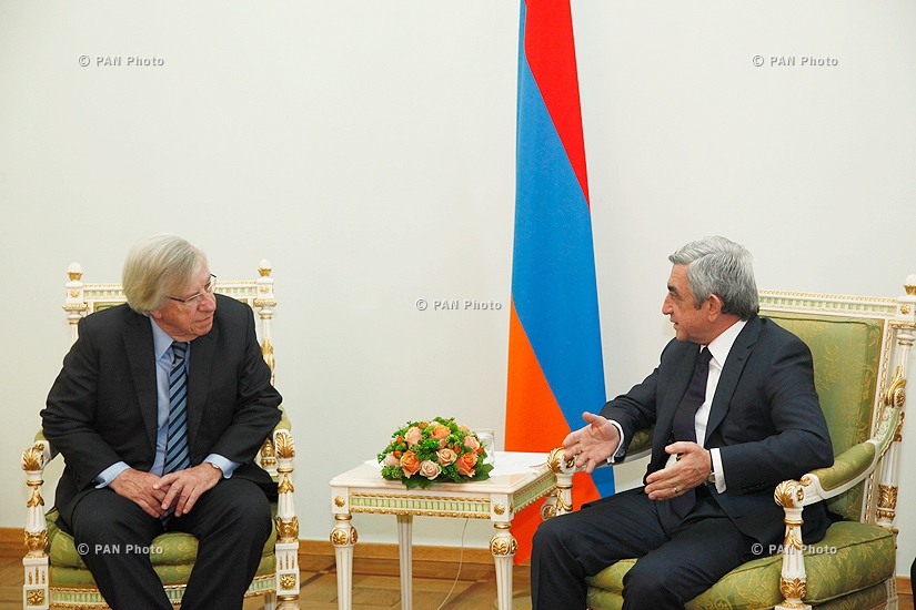 Президент Армении Серж Саркисян принял вице-президента Уругвая Данило Астори