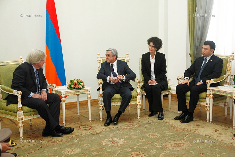 Armenian President Serzh Sargsyan receives Vice President of Uruguay, President of the Senate Danilo Astori
