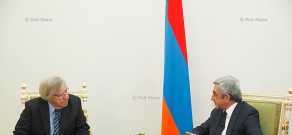Президент Армении Серж Саркисян принял вице-президента Уругвая Данило Астори