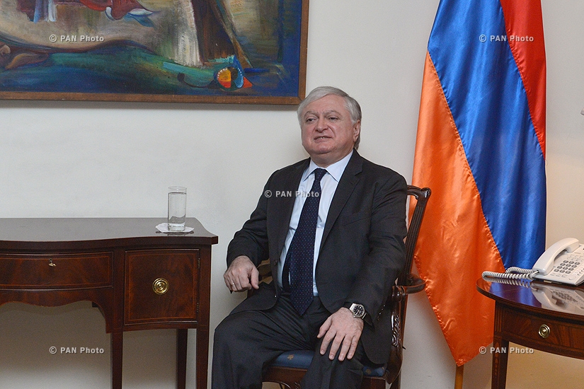Minister of Foreign Affairs of Armenia Edward Nalbandyan receives Minister of Foreign Affairs of Latvia Edgars Rinkēvičs