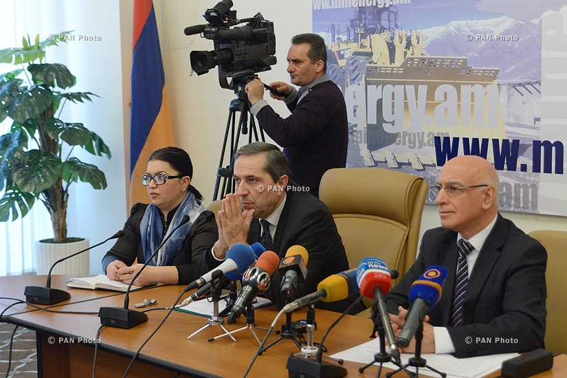 Press conference of Deputy Ministers of Energy of Armenia Areg Galstyan and Iosif Isayan