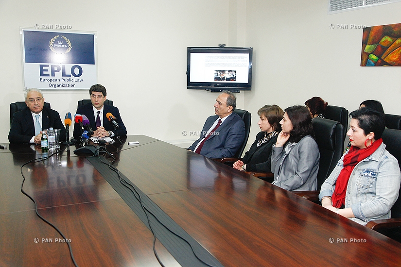 Пресс-конференция Спиридона Флогайдиса и Григора Минасяна, и официальное открытие армянского филиала Европейской организации публичного права