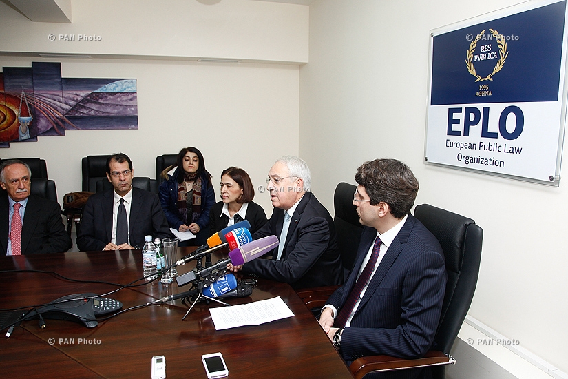 Press conference of  Spyridon Flogaitis and Grigor Minasyan and the opening of Armenian branch of the European Public Law Organization (EPLO)