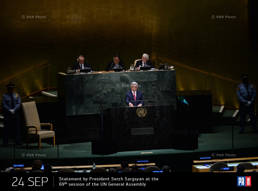 Президент Армении Серж Саргсян на 69-й сессии Генеральной Ассамблеи ООН