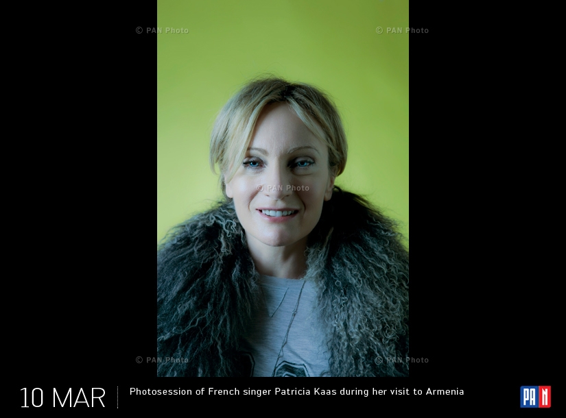 Photosession of French singer Patricia Kaas during her visit to Armenia