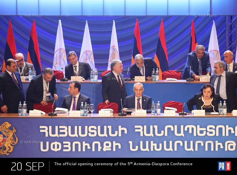 The official opening ceremony of the 5th Armenia-Diaspora Conference. Yerevan, Armenia