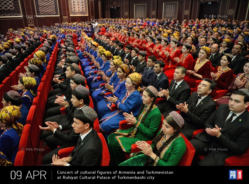 Concert of cultural figures of Armenia and Turkmenistan at Ruhiyat Cultural Palace of Turkmenbashi city  