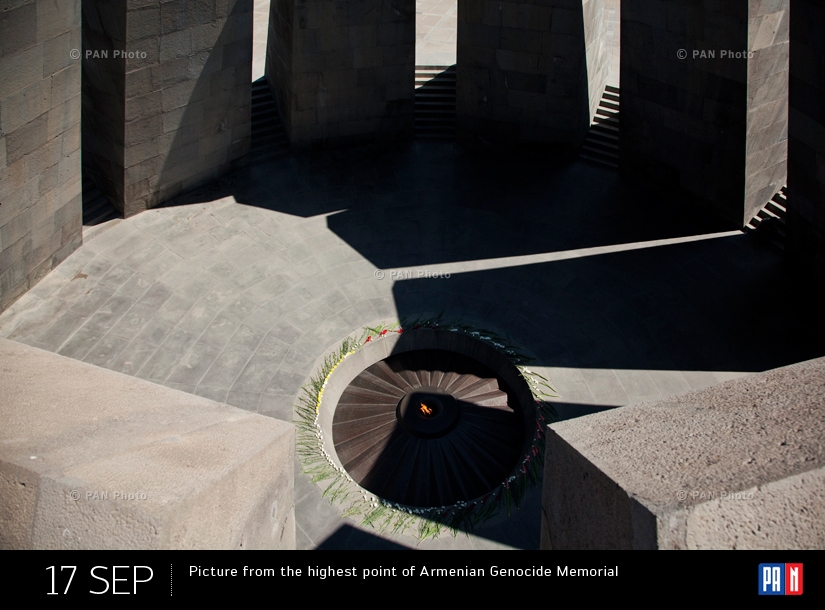 Picture from the highest point of Armenian Genocide Memorial. Yerevan, Armenia
