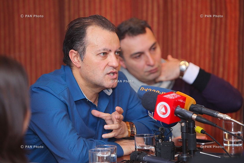 Press conference of Armen Martirosyan, Hrach Keshishyan, Alla Levonyan, Gor Sujyan and Zara Sargsyan