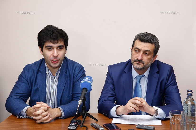 Press conference of Art director and chief conductor of State Youth Orchestra of Armenia Sergey Smbatyan and director Aram Sukiasyan