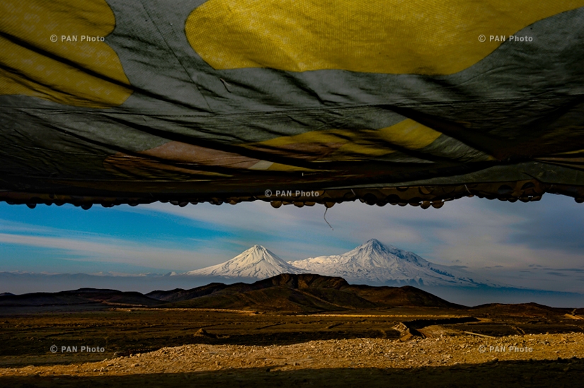Mount Ararat from Armenian-Azerbaijani border 