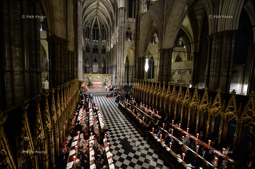 Ceremony to commemorate holy Armenian Genocide martyrs at Westminster Abbey in London 