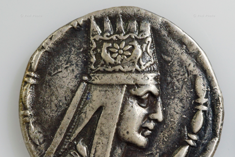 Silver coin of Tigran II the Great (95-56 BC). (PAN Photo’s project, devoted to 20th anniversary of the Armenian dram)