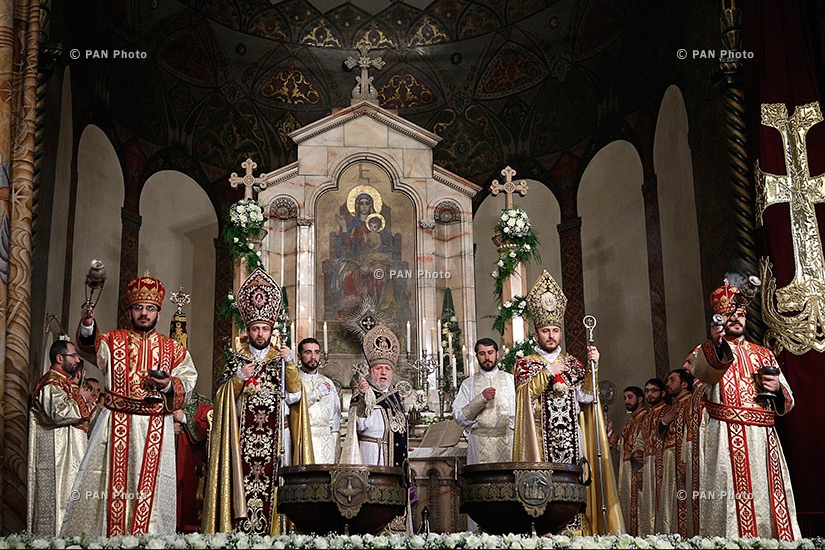 Christmas Liturgy serving ceremony in Mother See of Holy Etchmiadzin