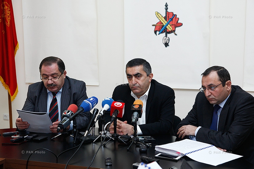 Пресс-конференция членов верховного органа АРФД Армена Рустамяна, Агвана Варданяна и Арцвика Минасяна