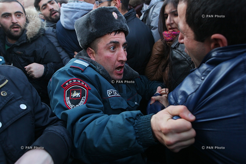 Protest in front of Russian Embassy in Armenia with demand to pass Gyumri family murderer to the Armenian side