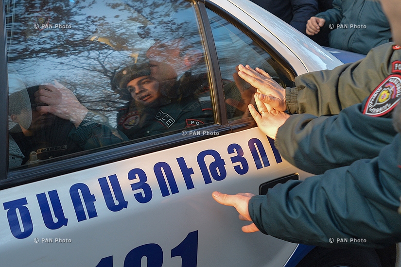 Protest in front of Russian Embassy in Armenia with demand to pass Gyumri family murderer to the Armenian side