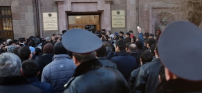 Акция протеста в Гюмри с требованием передать армянской стороне убийцу семьи Аветисян