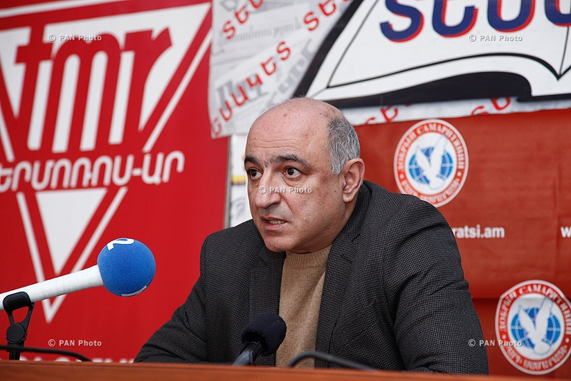 Press conference of Yerevan press Club's President Boris Navasardyan