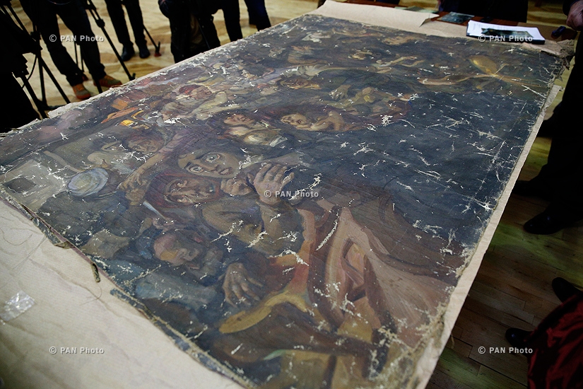 Armenian-born artist Akim Avanesov’s “From century to century” painting handed over to National Gallery for restoration