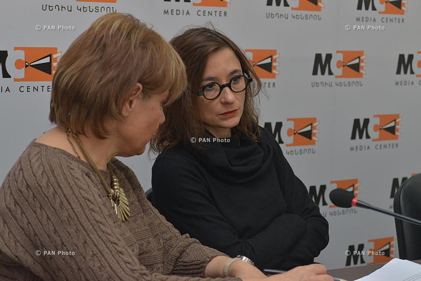 Пресс-конференция адвокатов Вардана Петросяна Мари Дозе и Николая Багдасаряна