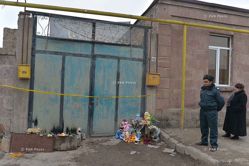  The house of the Avetisyan family, killed in Gyumri