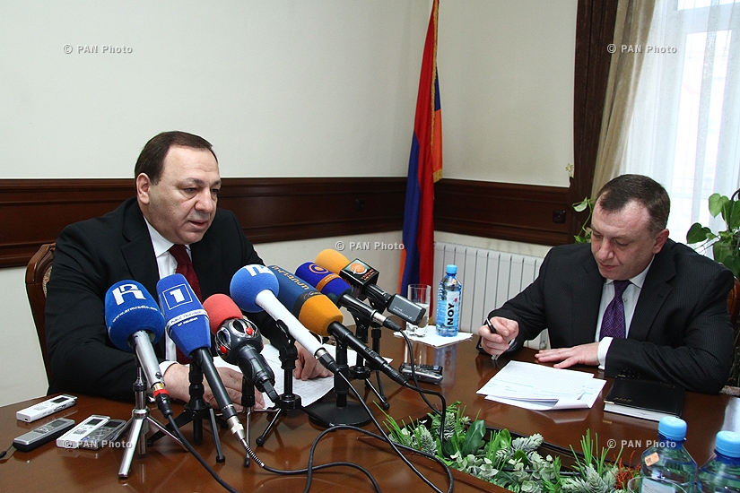 Press conference of chairman of the State Committee of Real Estate Cadastre Martin Sargsyan