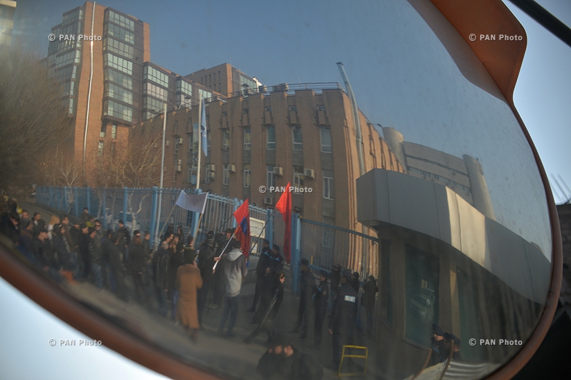 Protest march of  Sarkis Dkhruni Students and the Youth Union of Social Democrat Hunchakian Party (SDHP)